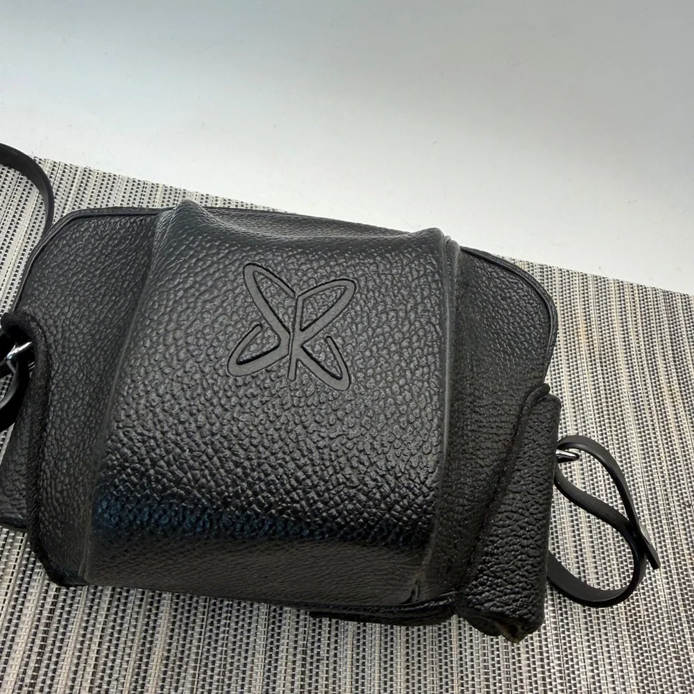 Vintage Sears 35mm‎ SLR Camera Bag Case Black Pebbled Faux Leather Tripod Mount